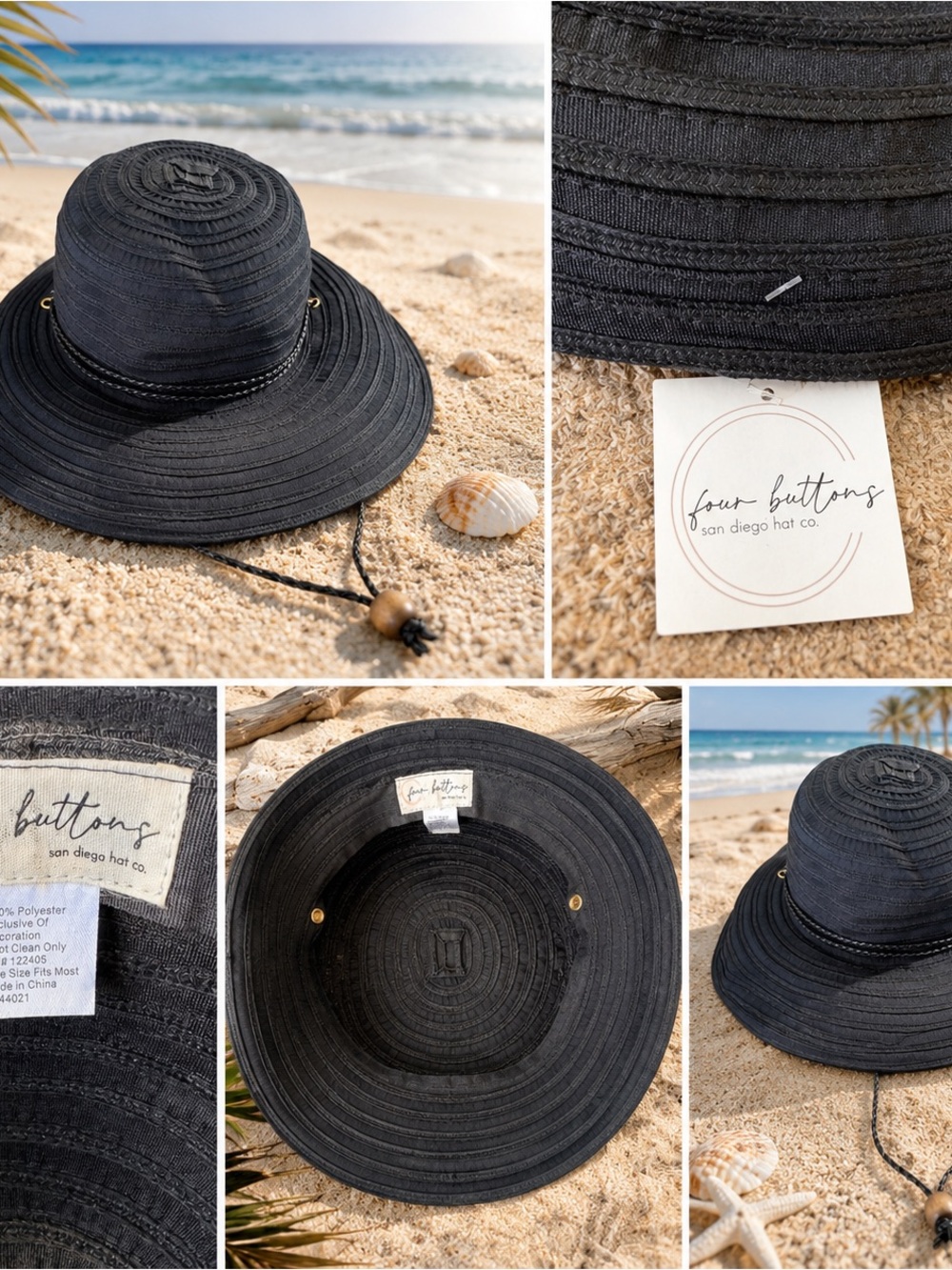 Four buttons summer hat , San Diego hat Company